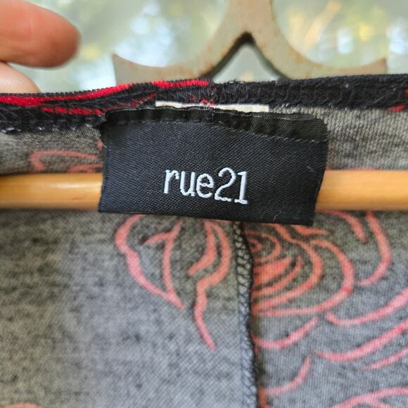 Rue21 Vtg 90s Y2K Whimsigoth Witchy Goth Baddie Bell Sleeve Rose Midi Dress S - Picture 5 of 8